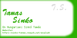 tamas sinko business card