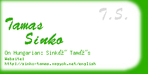 tamas sinko business card